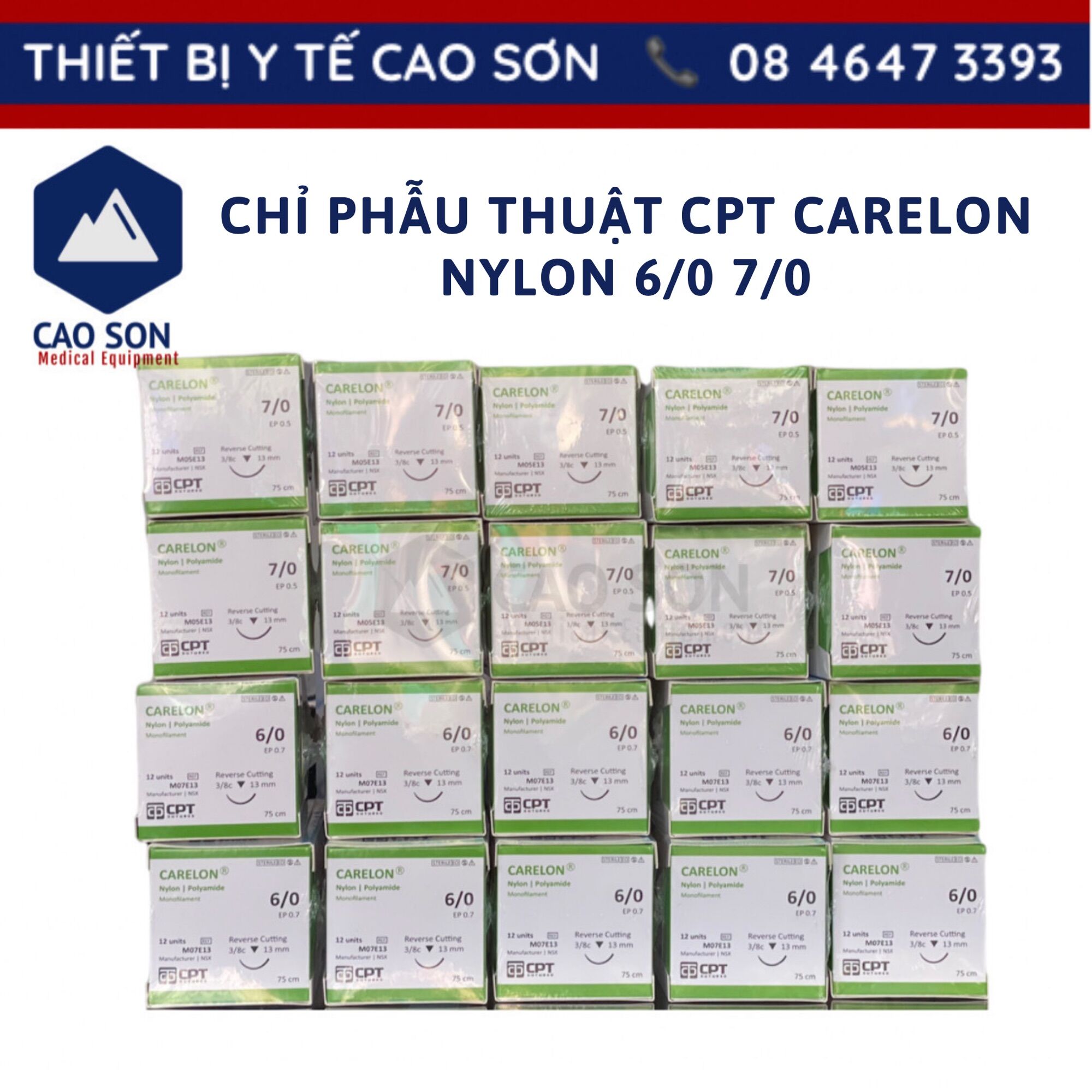 Chỉ phẫu thuật cpt carelon nylon 6/0
