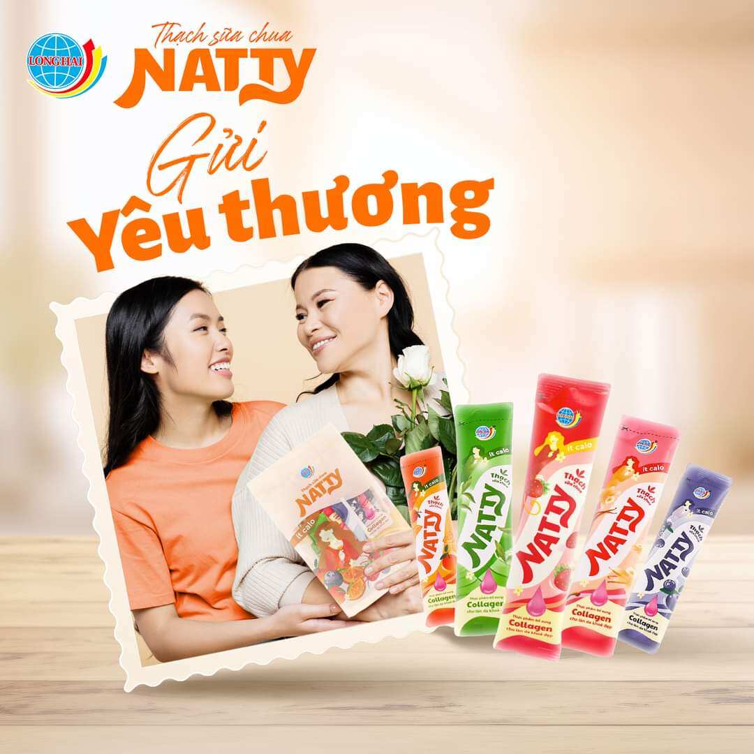 thạch sữa chua long hải Natty collagen(1 gói 500gr)