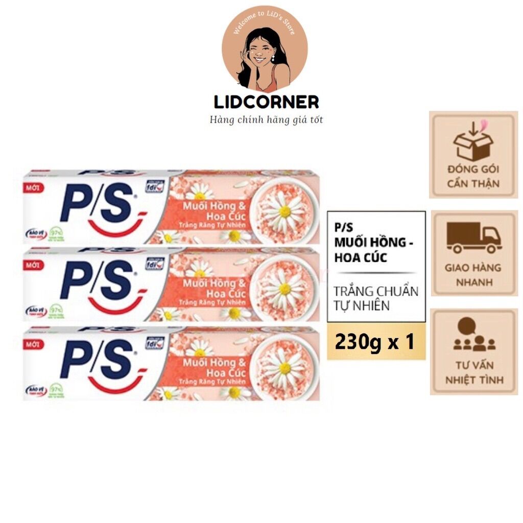 Kem đánh răng p/s muối hồng & hoa cúc 230g/hộp