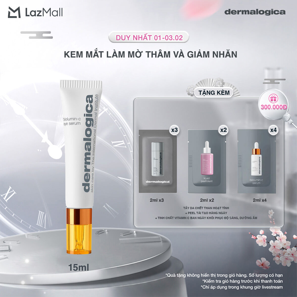 serum mắt dermalogica biolumin c eye serum làm mờ thâm và giảm nhăn 15ml