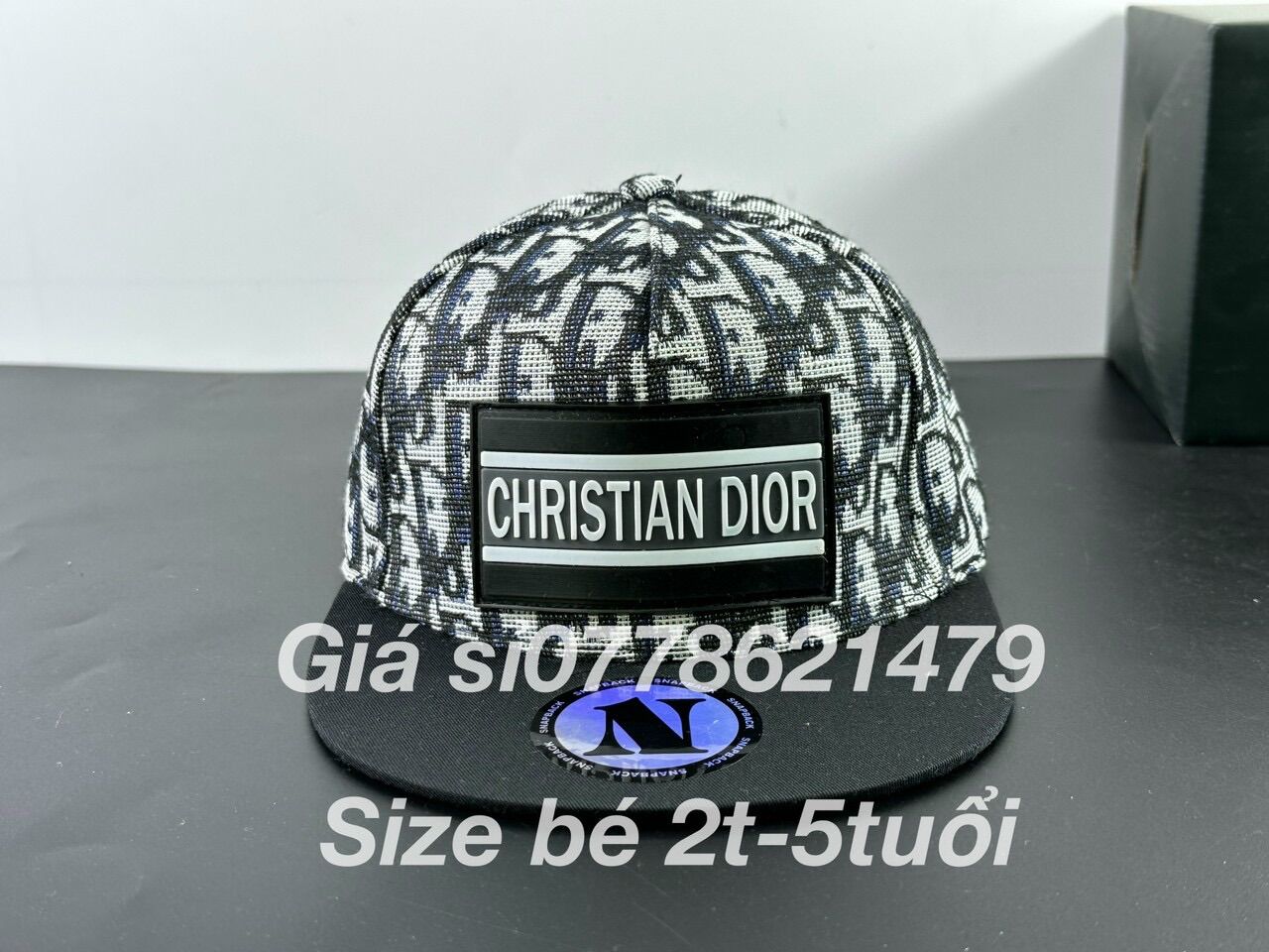 Nón kết hiphop trẻ em bé trai 2t-5 tuổi ; mũ lưỡi trai SnapBack dành cho bé vải nhập đi ô