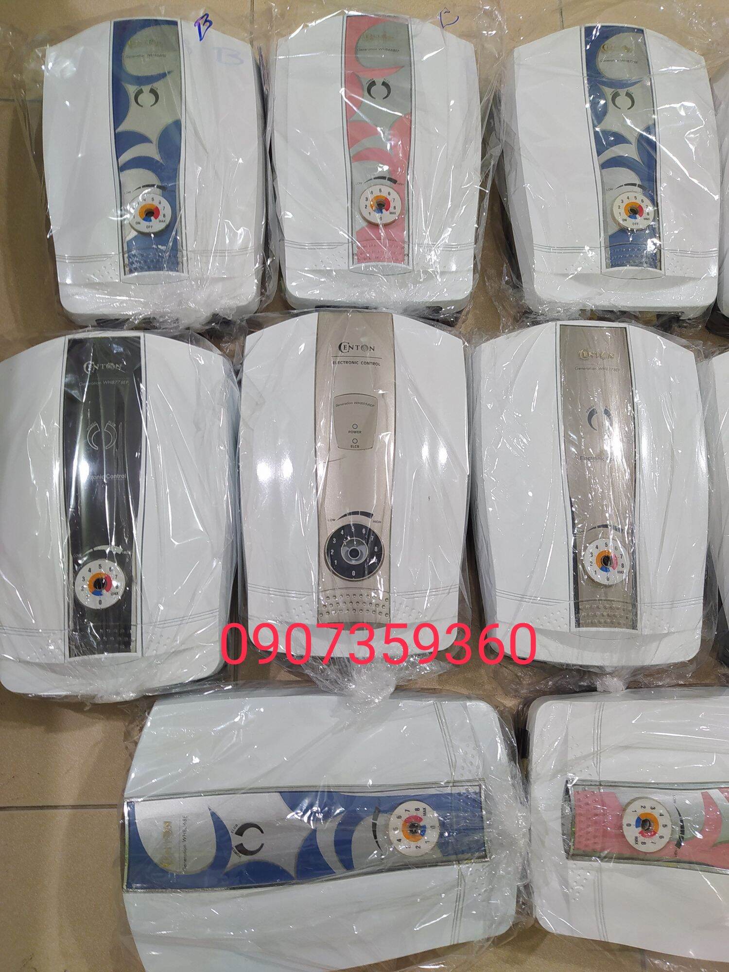 Thanh lý Trọn bộ máy tắm nước nóng Centon có bơm trợ lực gồm máy + dây cấp + van khoá hàng đẹp giá cực rẻ