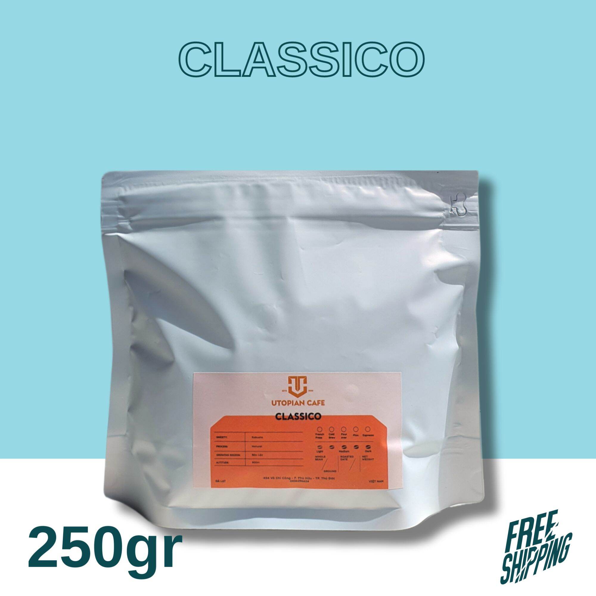 250gr- Dòng Classico - Cà phê đặc biệt dành cho pha phin