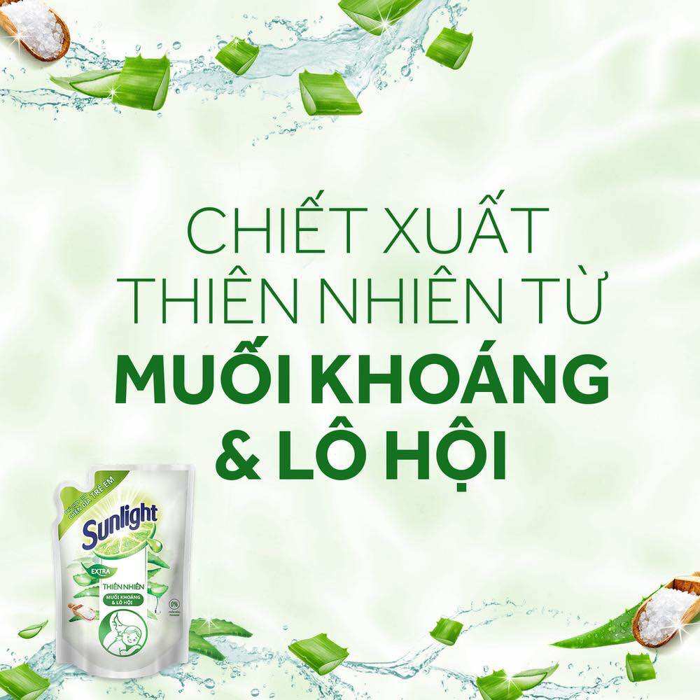 Nước Rửa Chén Bát Sunlight Thiên nhiên | Túi 3.5kg/3.3kg