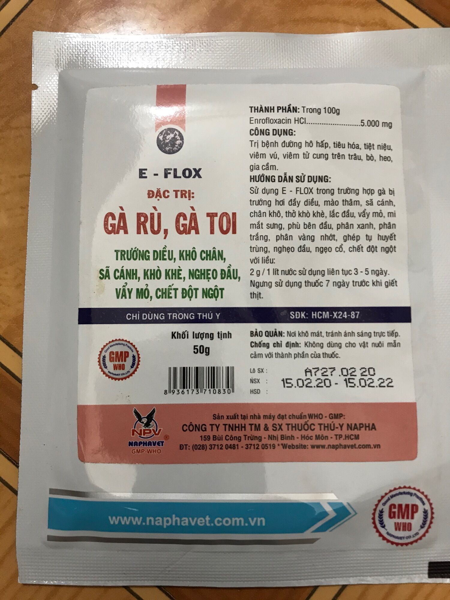 Freeship thuoc thu y GA RU- GA TOI goi 50g