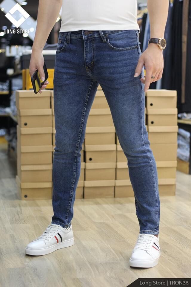 Quần dài jean vải giản ôm body cao cấp ht 0117