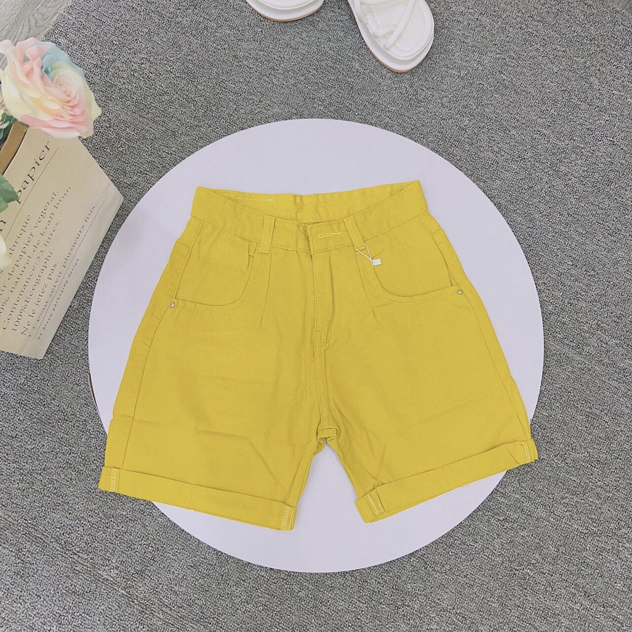 Quần Short Jeans ngố nữ