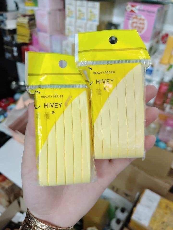 Bông nở rửa mặt bọt biển Chivey Nhật Bản