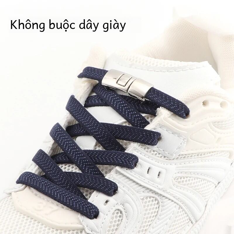 Chạy Hoàn Hảo Đi Bộ Cao Su Giày Lười Phối Ren Rộng 8 Mm Có Khóa Phẳng Dây Giày Co Giãn Giày Sneaker Dây Không Có Dây Buộc dành Cho Trẻ Em Người Lớn