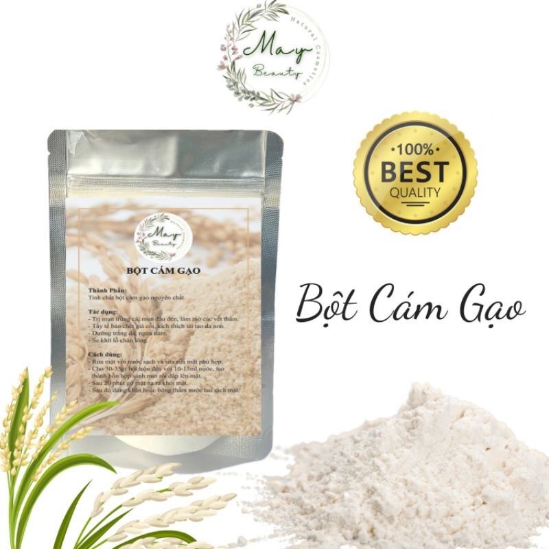 Bột Cám Gạo đắp mặt nguyên chất 1kg Organic Handmade