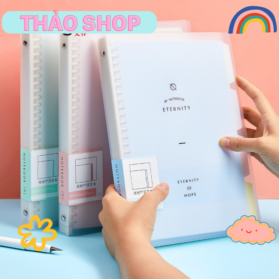 Sổ bìa còng Binder Eternity giấy ngang kích thước A5,B5, A4,...