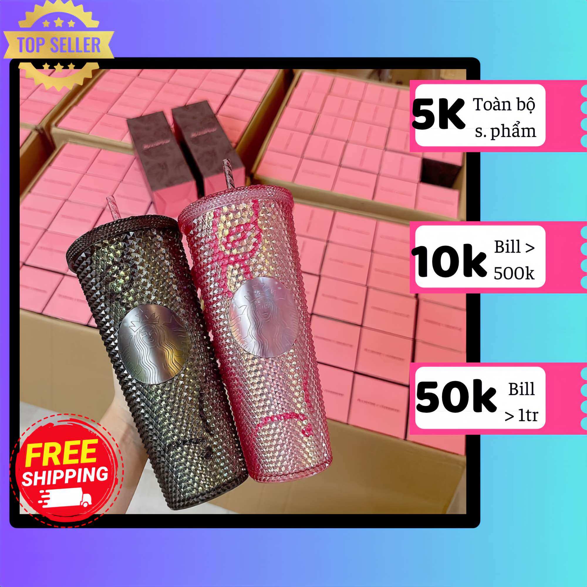 Ly starbucks x blackpink dung tích 24oz~710ml - orderchinatangoc