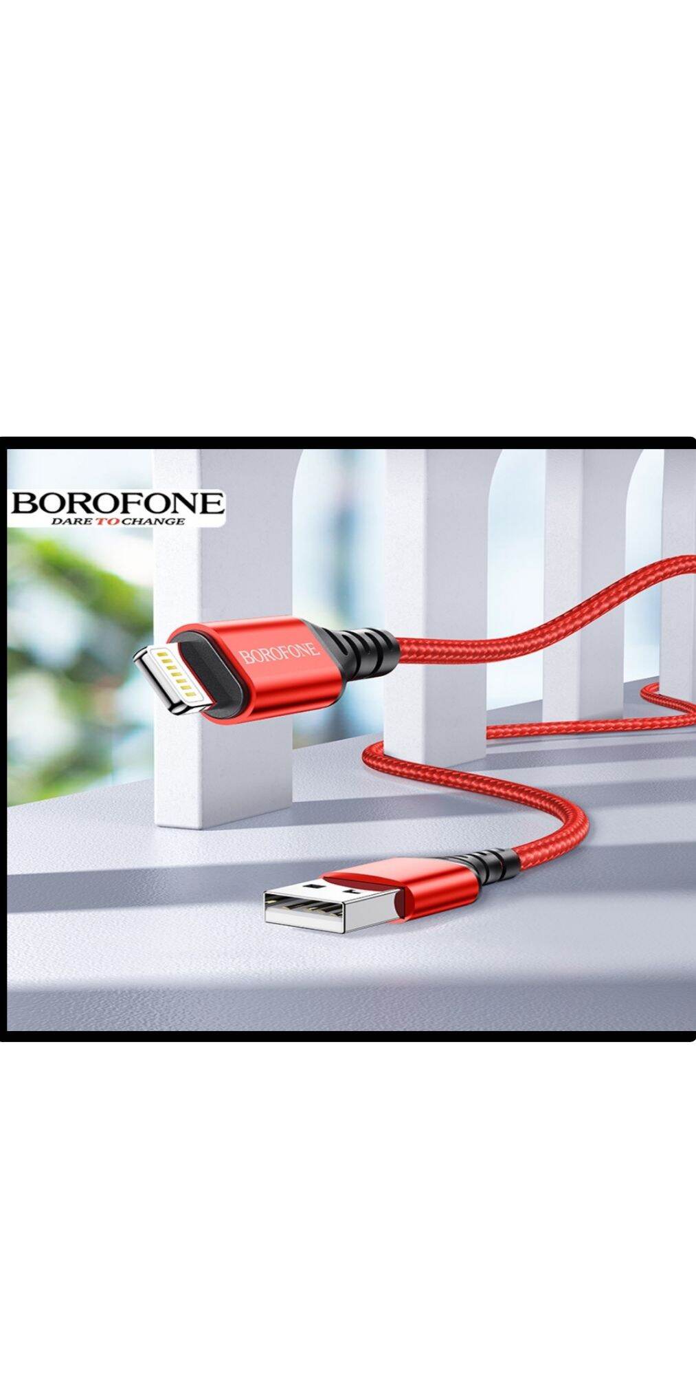 Dây sạc iphone, cáp sạc lightning nhanh 2.4A bột dù borofone BX54 Lightning, Micro,Type C