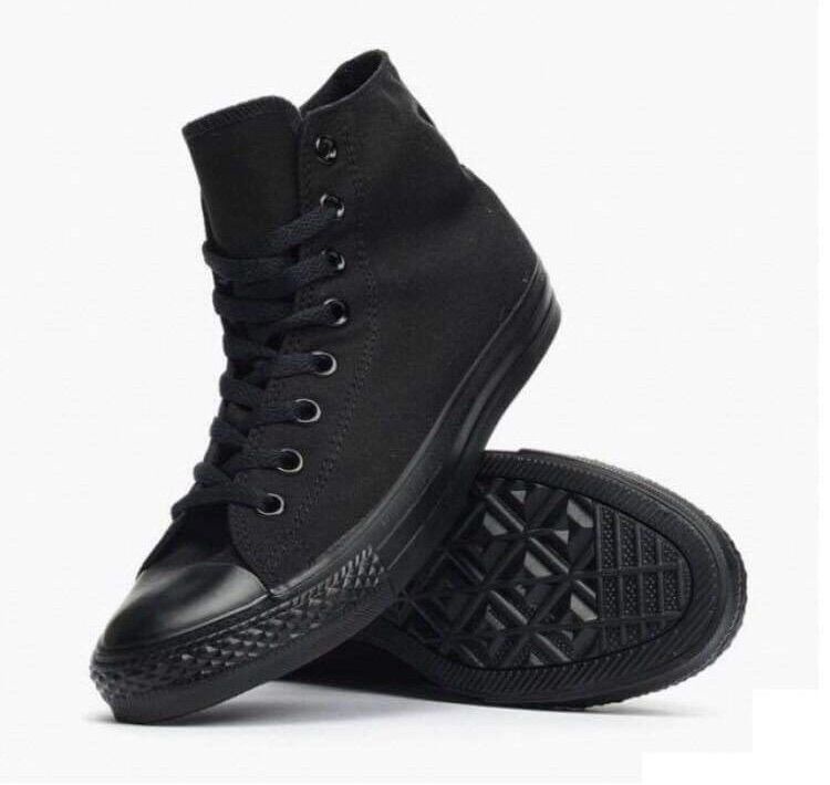 Giày thể thao cv cao cổ đen full nam, giày sneaker cv , đẹp đế cao su chống trơn tốt