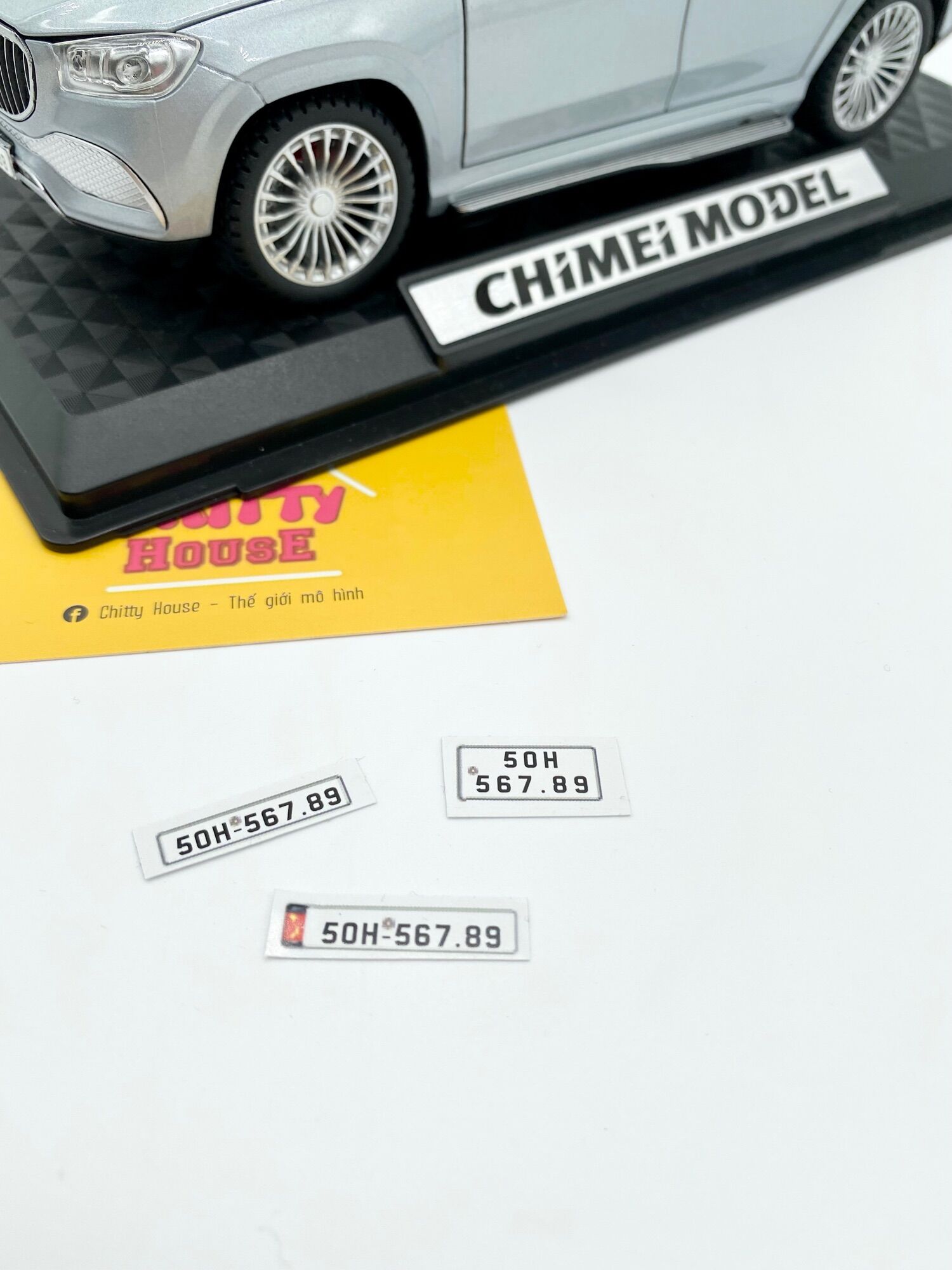 [1/24] Biển số mô hình xe ô tô tỷ lệ 1/24, bóc dán