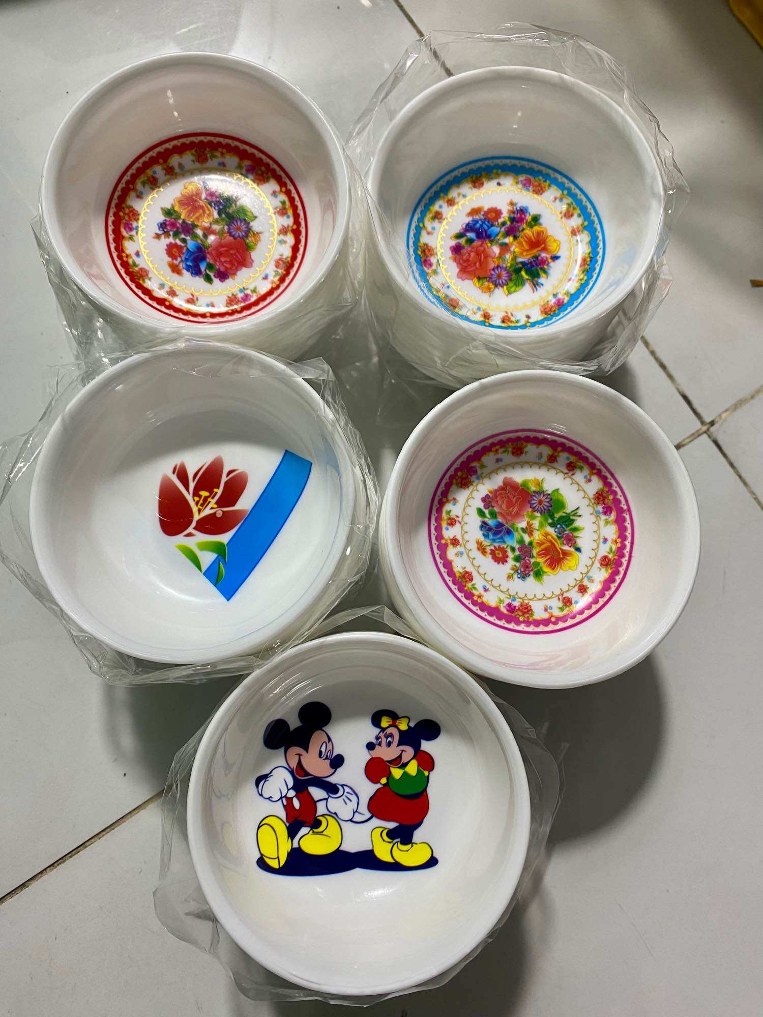 🏵️set 10 chén đựng nước chấm trắng, nhựa dẻo