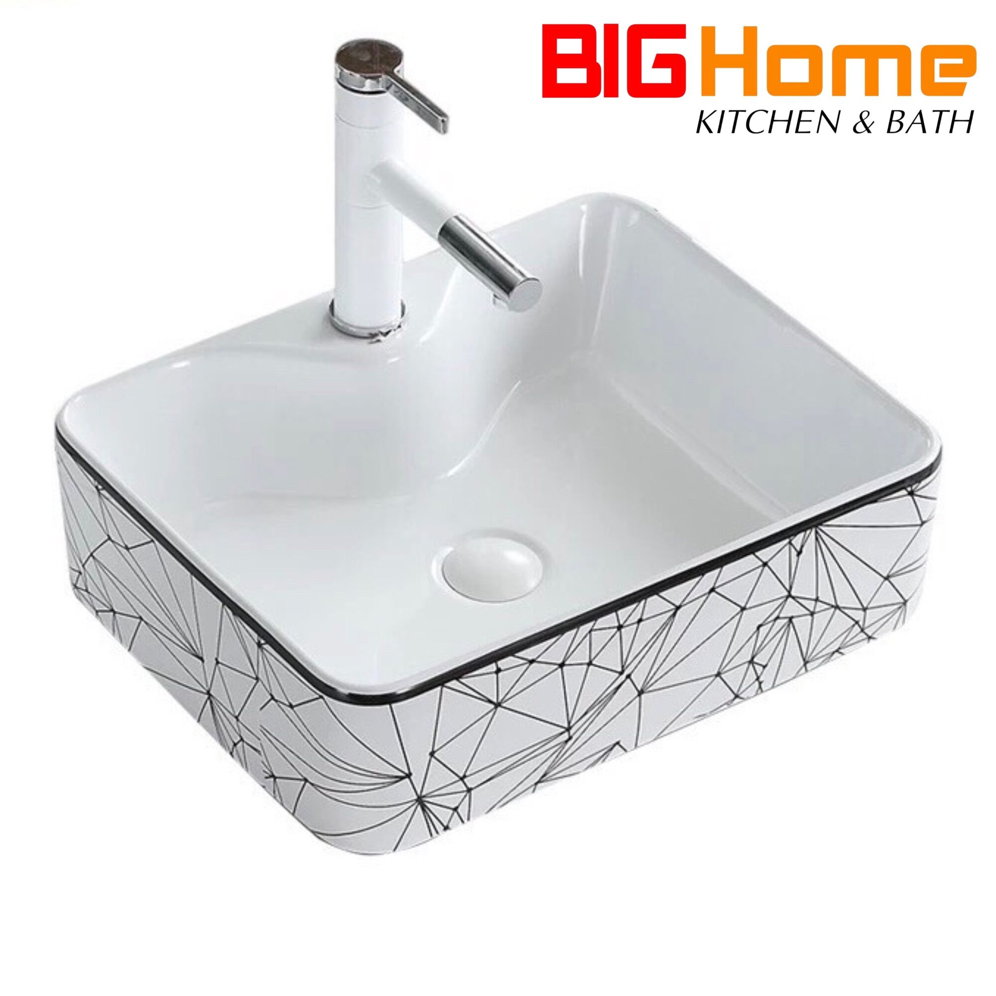 Lavabo đặt bàn, chậu rửa đặt bàn, bồn rửa mặt, lavabo viền đen, lavabo chấm bi, lavabo mạng nhện , lavabo cá nghệ thuật nhập khẩu