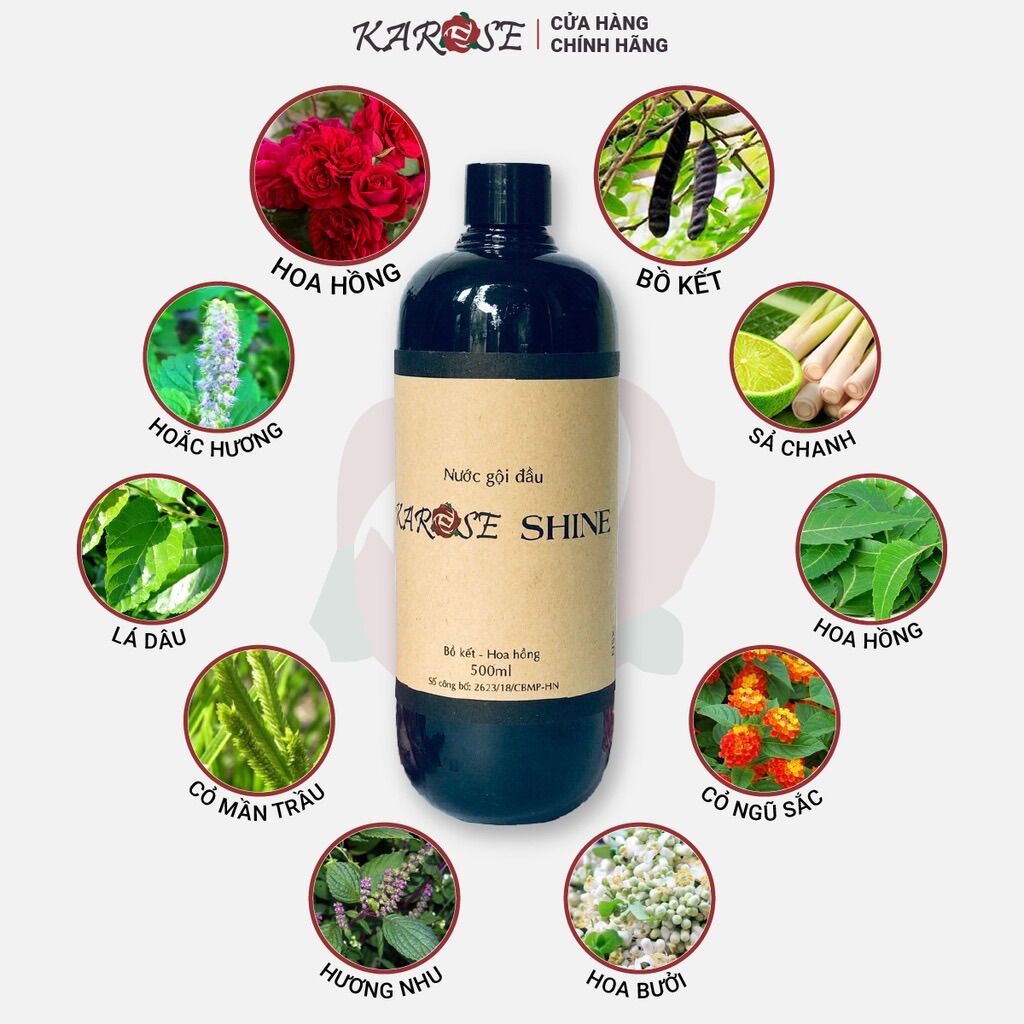 (DATE MỚI) COMBO Nước gội đầu + Tráng tóc KAROSE