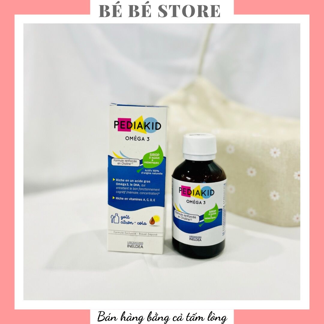 Siro bổ sung Omega 3 và DHA Pediakid Pháp