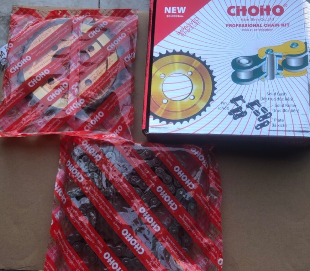 Bộ nhông sên dĩa vàng giá rẻ cho Dream + Wave