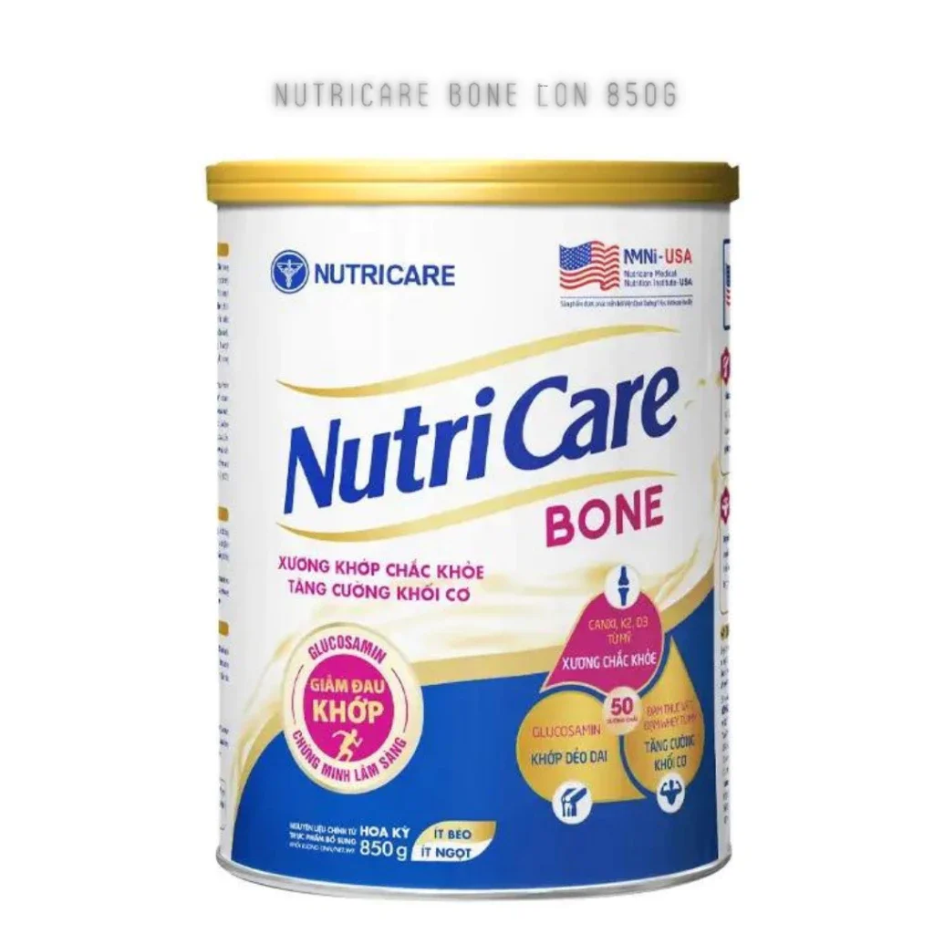 Sữa bột Nutricare Bone 850g phòng ngừa loãng xương bổ sung canxi