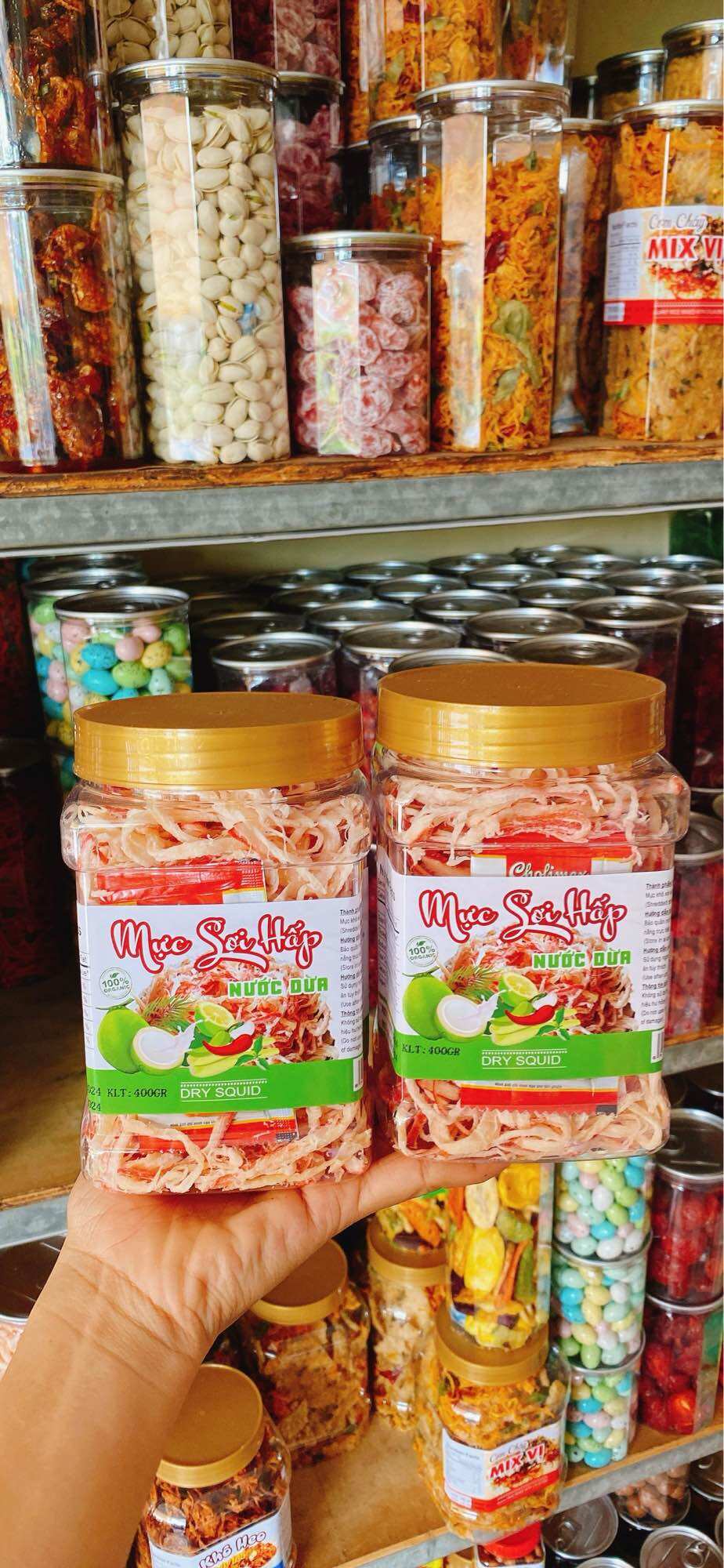 Mực hấp nước dừa hủ 500g