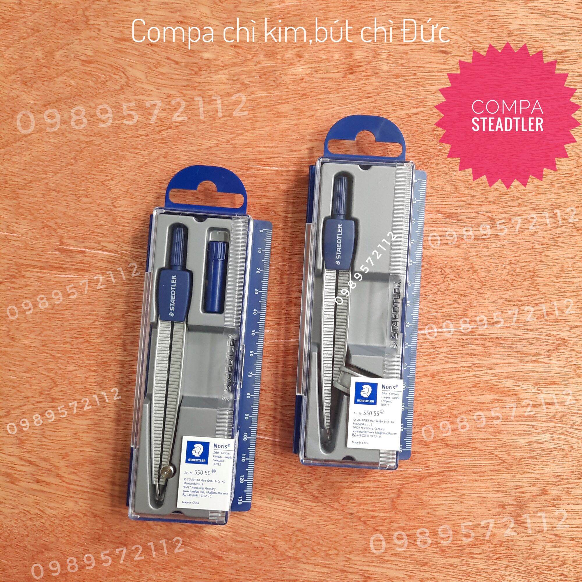 Compa Steadter dùng ngòi chì kim và bút chì. (1 cái)