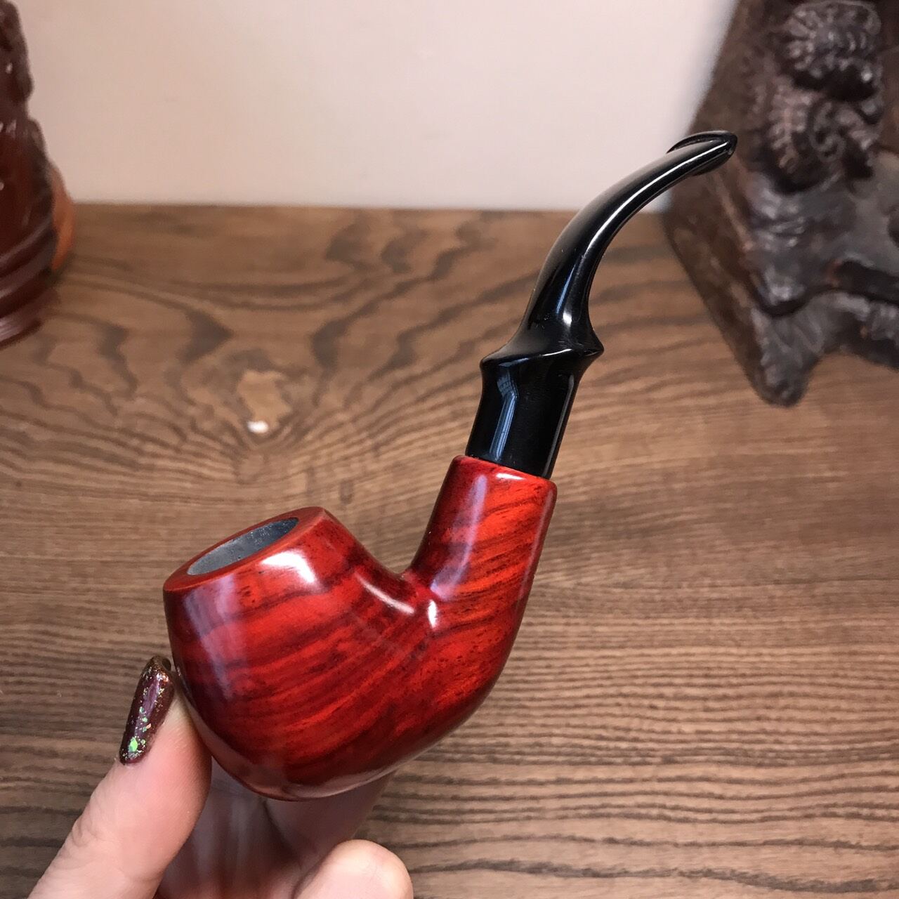 Tâu gỗ hút thuốc sợi - Ống gỗ cong hút Xì Gà priva nhiều mẫu chất lượng tốt