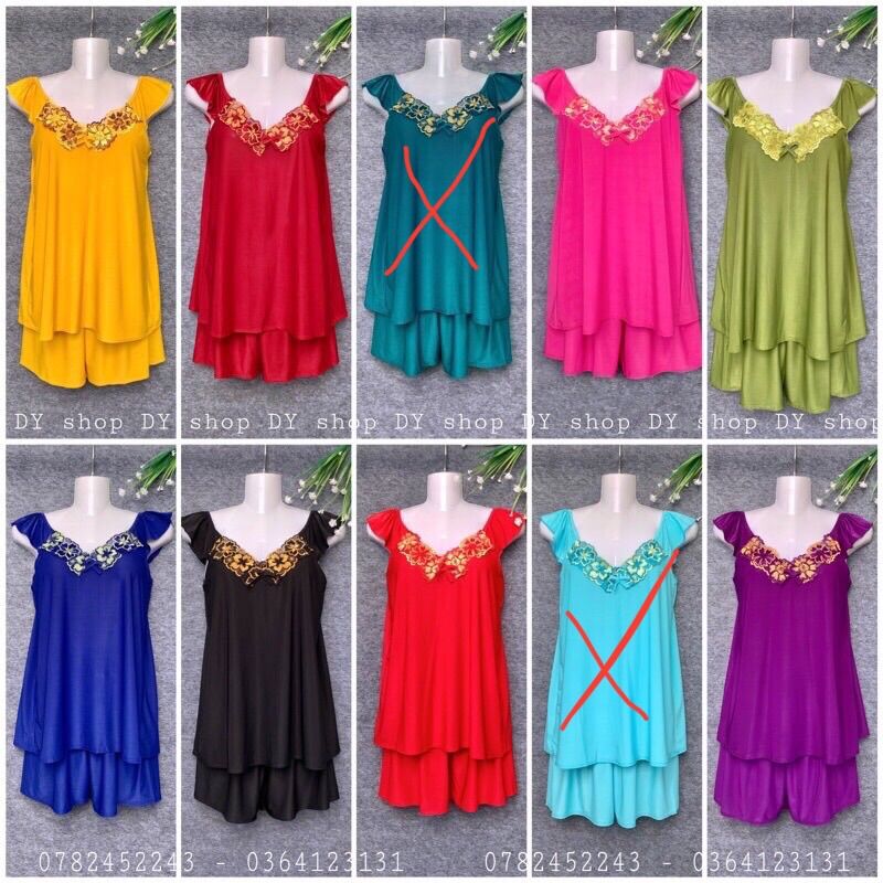 [Có size 45-75kg] Bộ đùi thun lạnh tay cánh tiên
