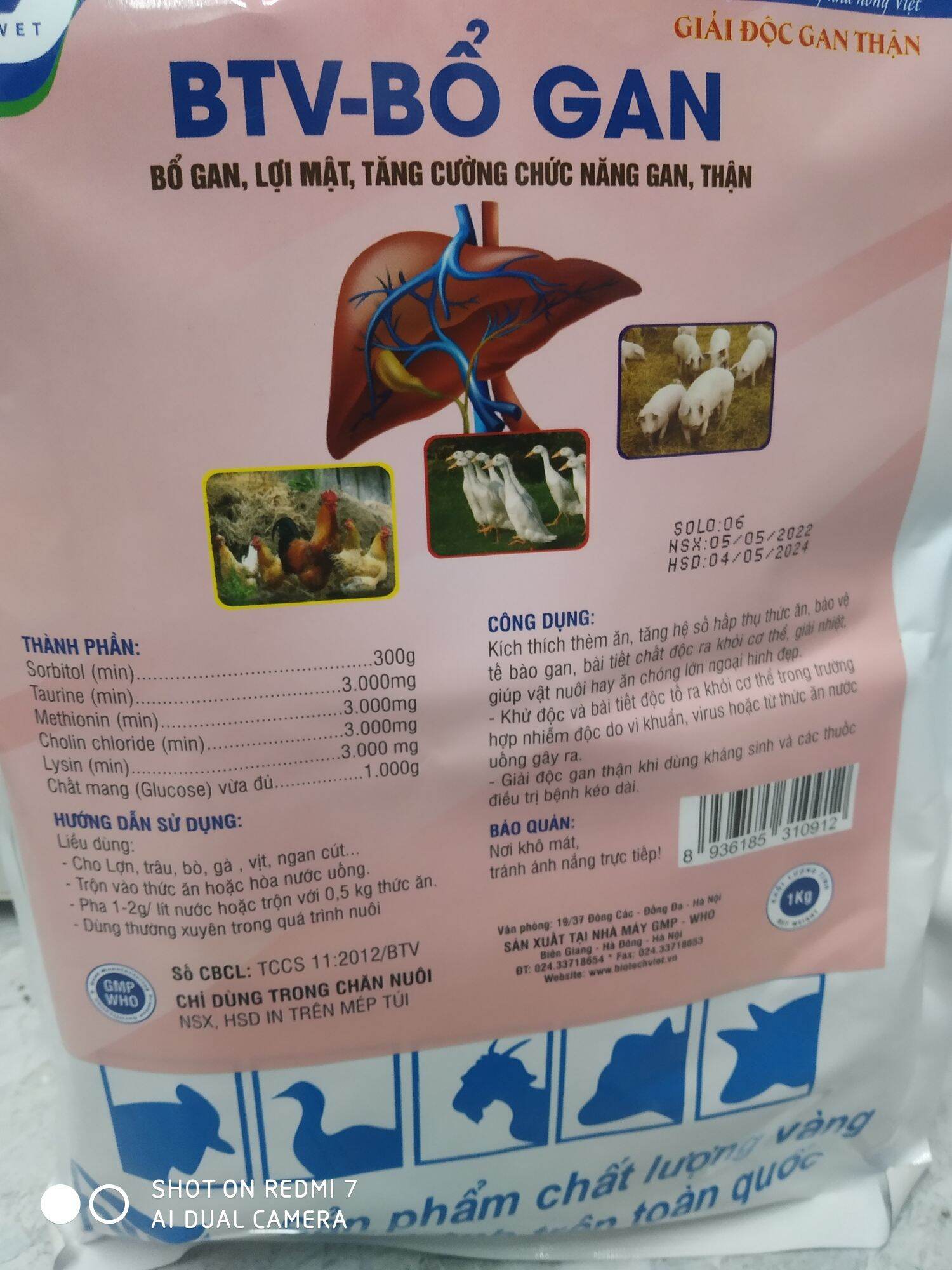 Bổ gan- 1gói 1kg ( giải độc gan thận gia súc gia cầm)