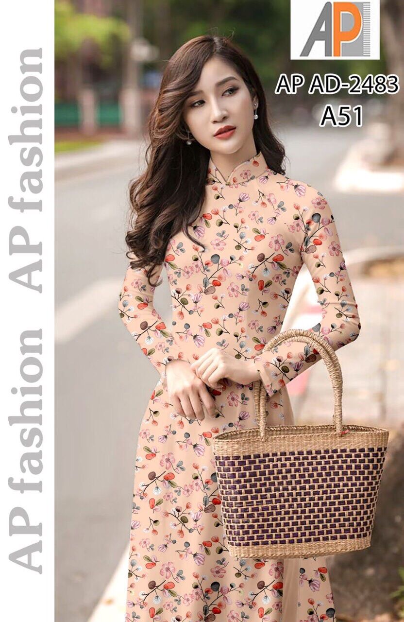 Vải áo dài hoa nhí