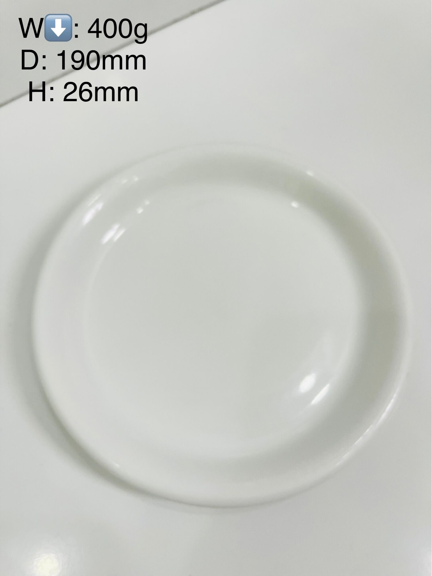 Dĩa sứ tròn - 19cm