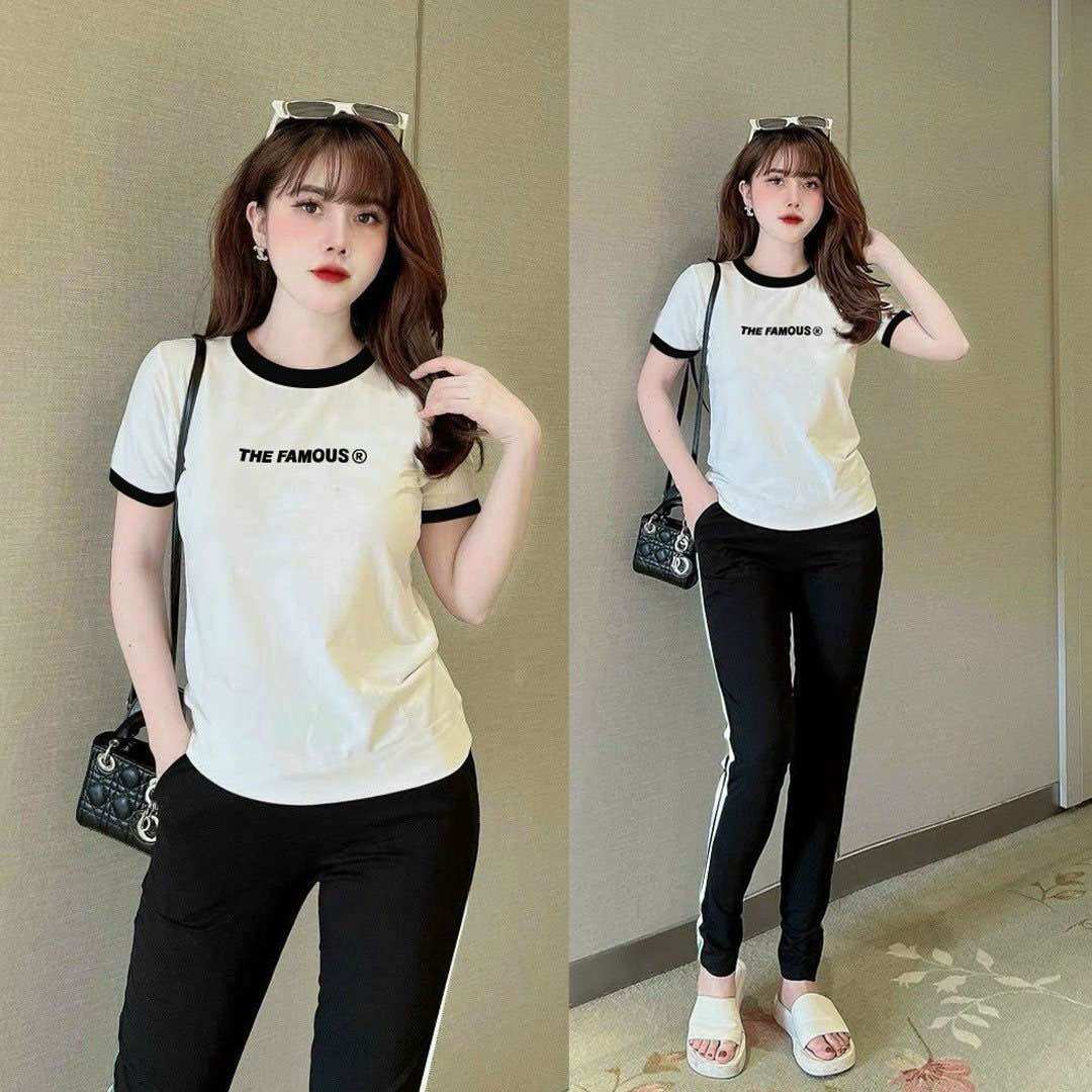 SÉT BỘ DÀI NỮ COTTON THÊU QUẦN PHỐI SỌC CAO CẤP