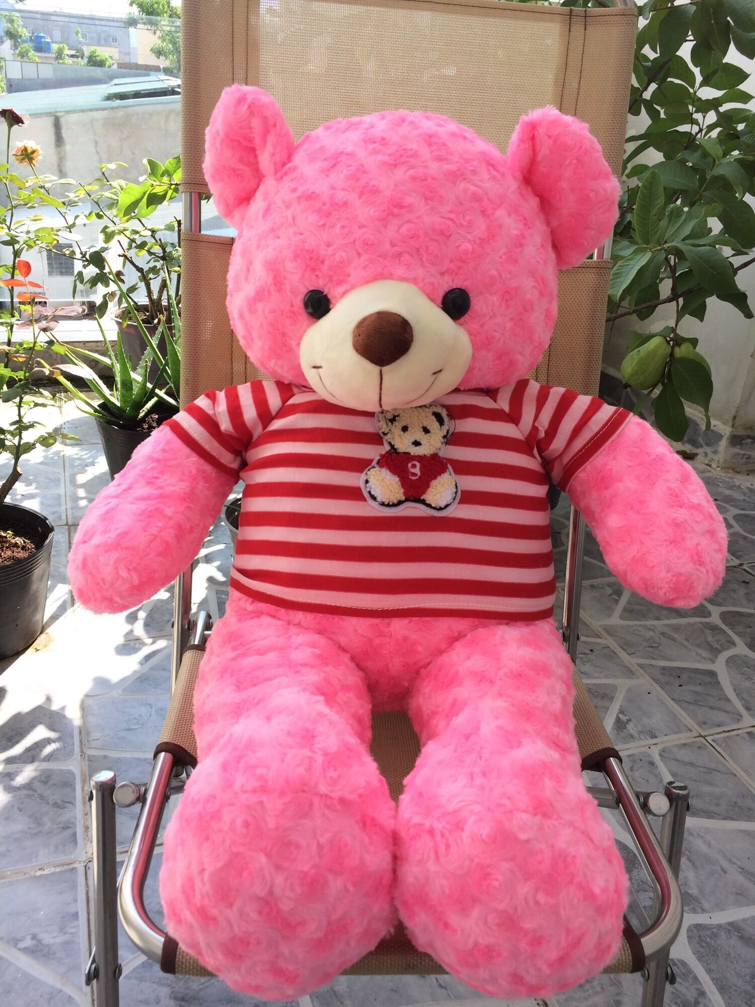 Gấu bông teddy cao cấp khổ vải 1m dài 75cm