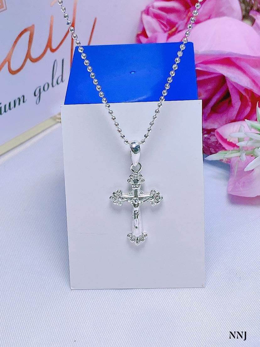 (100% bạc 925)dây mặt thánh giá nữ