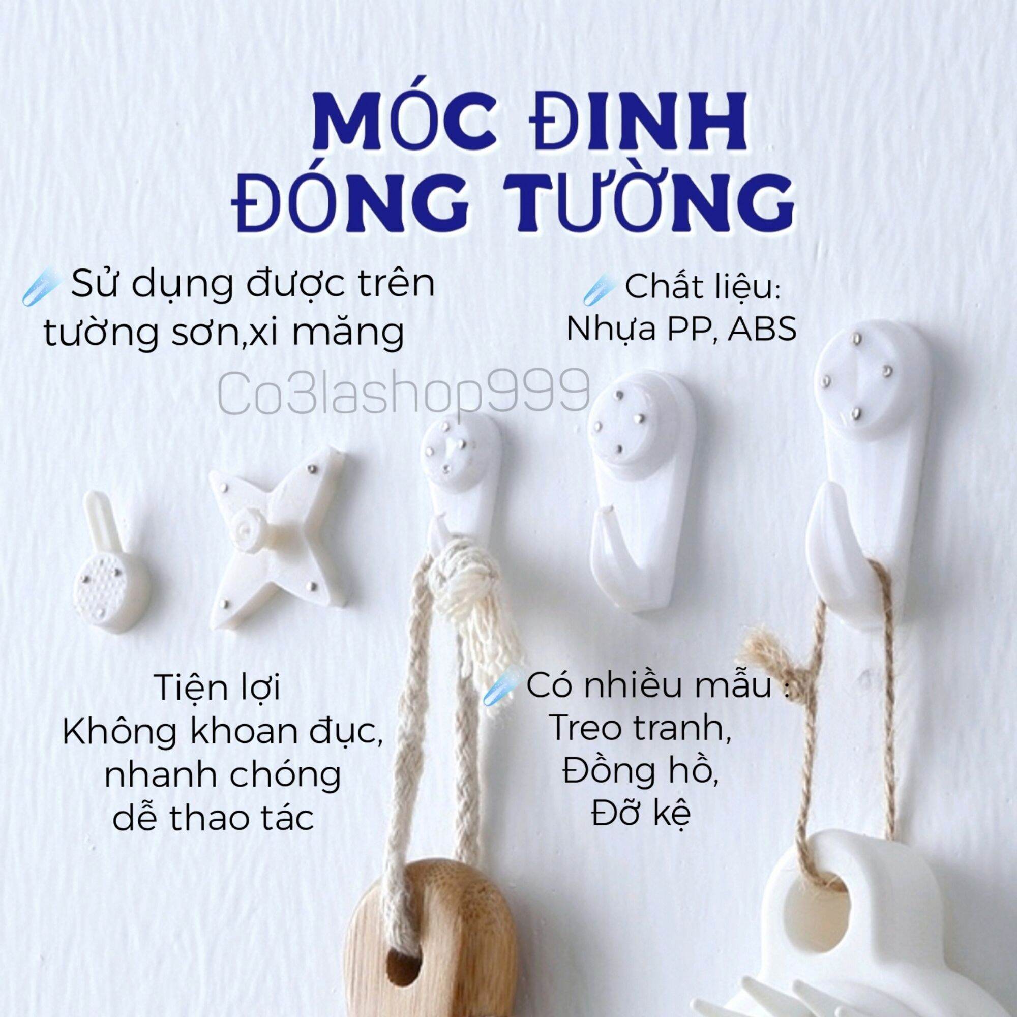 Set 10 móc đinh đóng tường nhiều phân lọai hàng để lựa chọn, treo khung tranh, ảnh, lưới sắt, đồng hồ, móc khóa