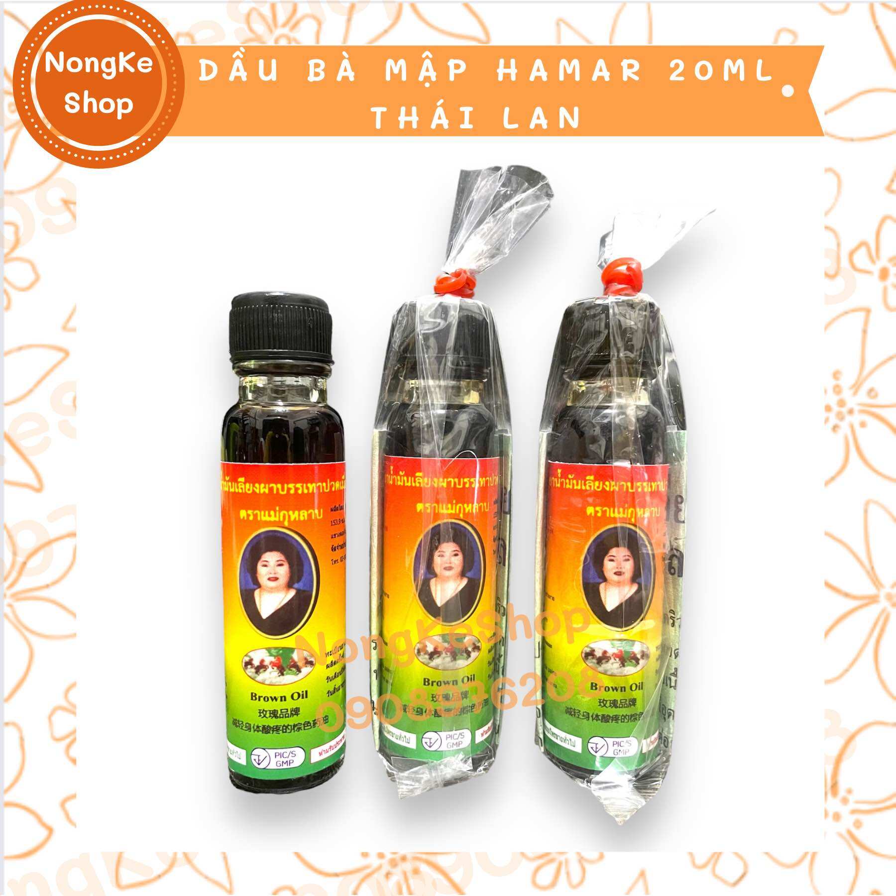Dầu bà mập ngũ sắc hamar 20ml thái lan
