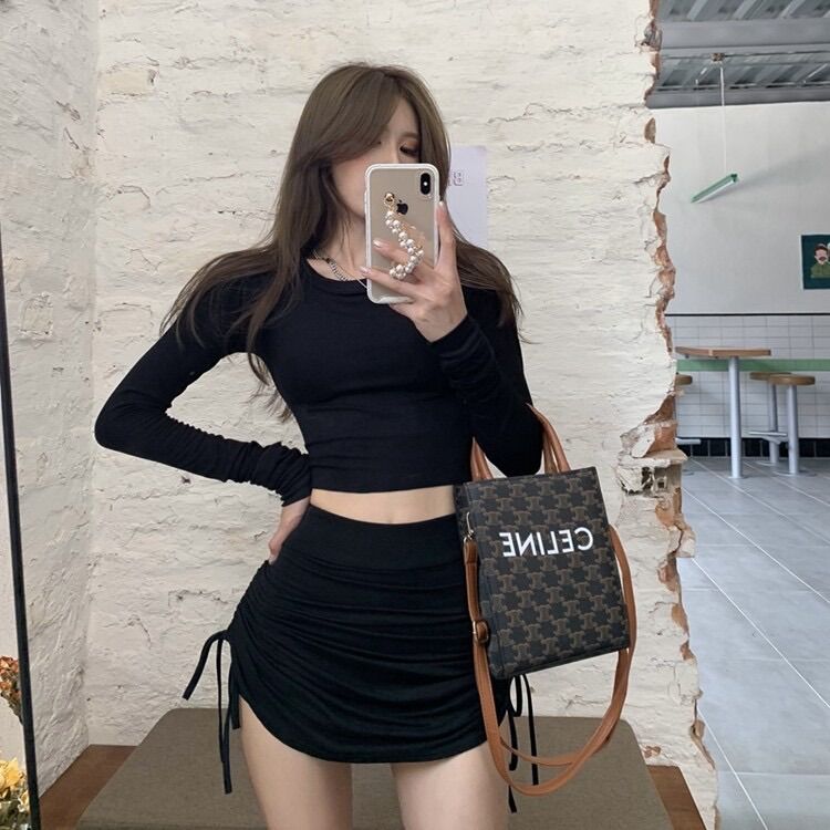 CHÂN VÁY ÔM XINH RÚT DÂY BODY R2