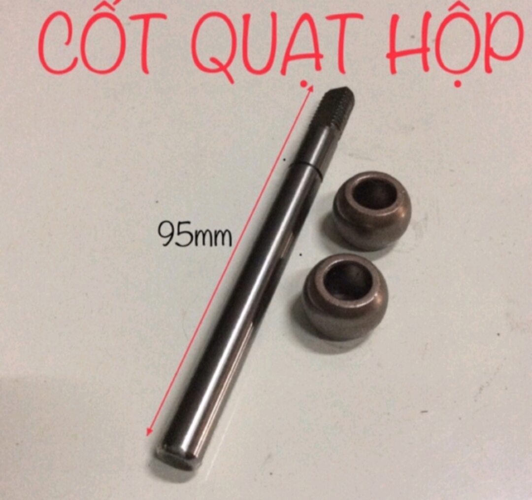 Trục quạt hộp 8mm dài 95mm kèm 2 bi tốt
