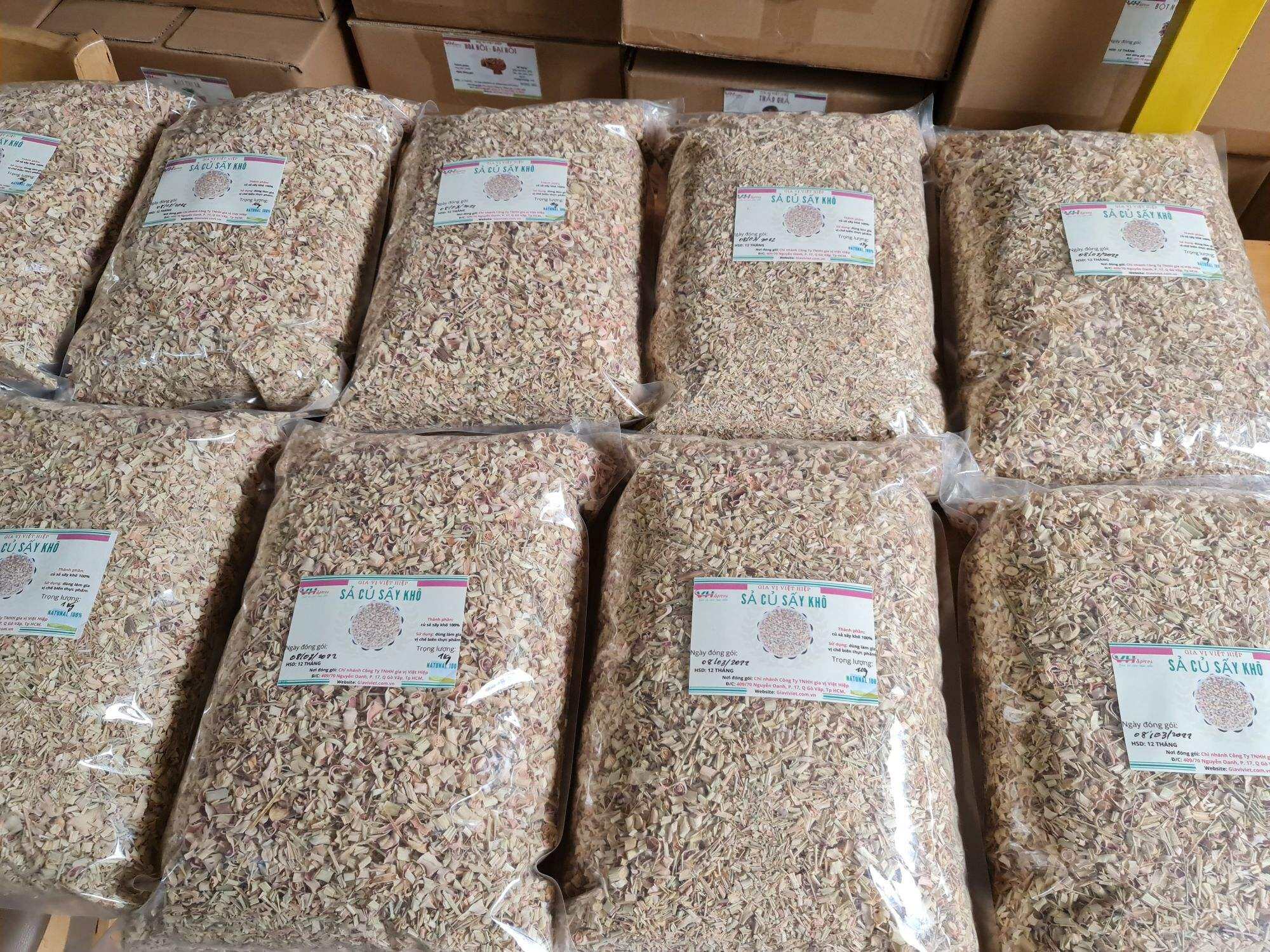 Củ Sả thái khúc 1cm sấy khô gói 1kg - Việt Hiệp