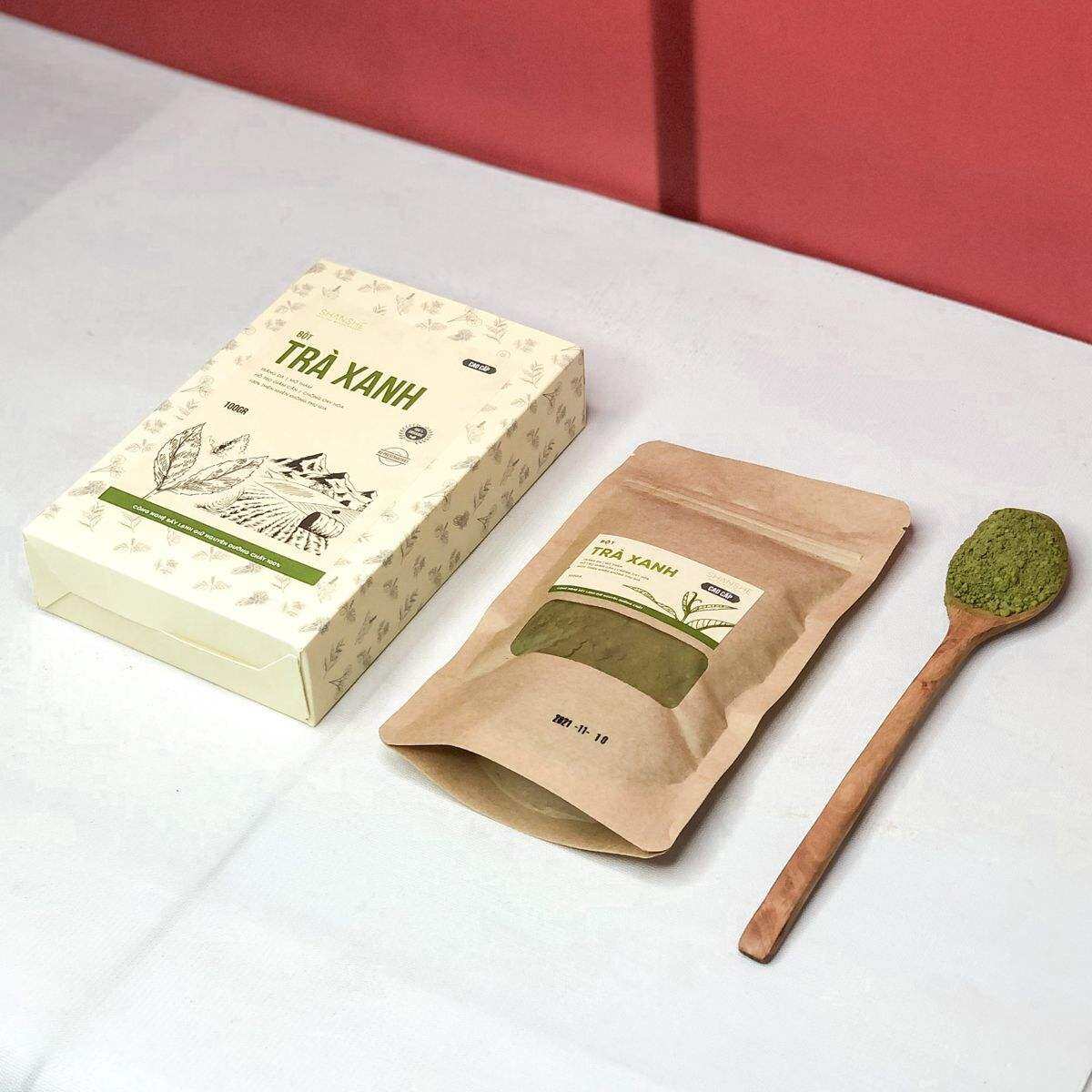 BỘT RAU MÁ/BỘT CẦN TÂY/BỘT DIẾP CÁ/BỘT TRÀ XANH/BỘT CHÙM NGÂY - 100G - SHANSHE