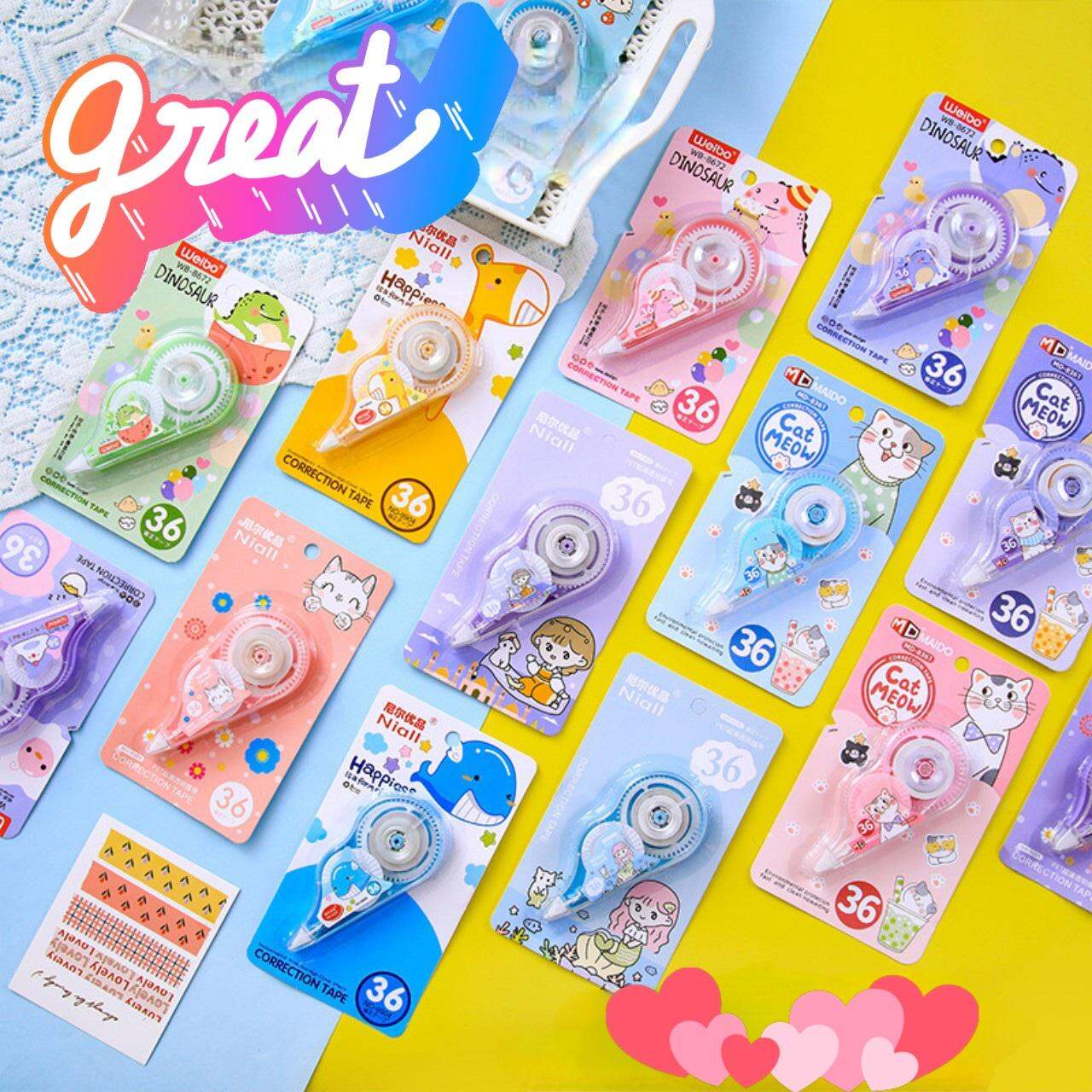 Bút xóa kéo in hoạt hình đáng yêu