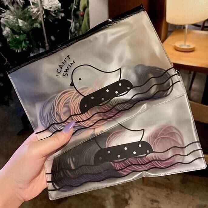 Túi zip 100 dây chun buộc tóc Hàn Quốc đủ màu - Phụ kiện cột tóc-thun