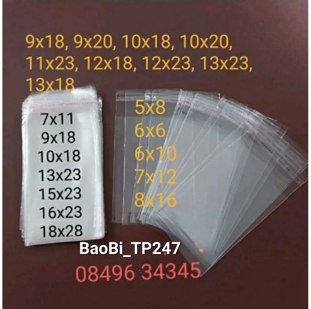 1 lạng Túi dán mép OPP nhiều size