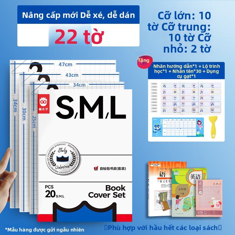 MPRINCE | Bìa Sách Dán Trong Suốt cho Học Sinh