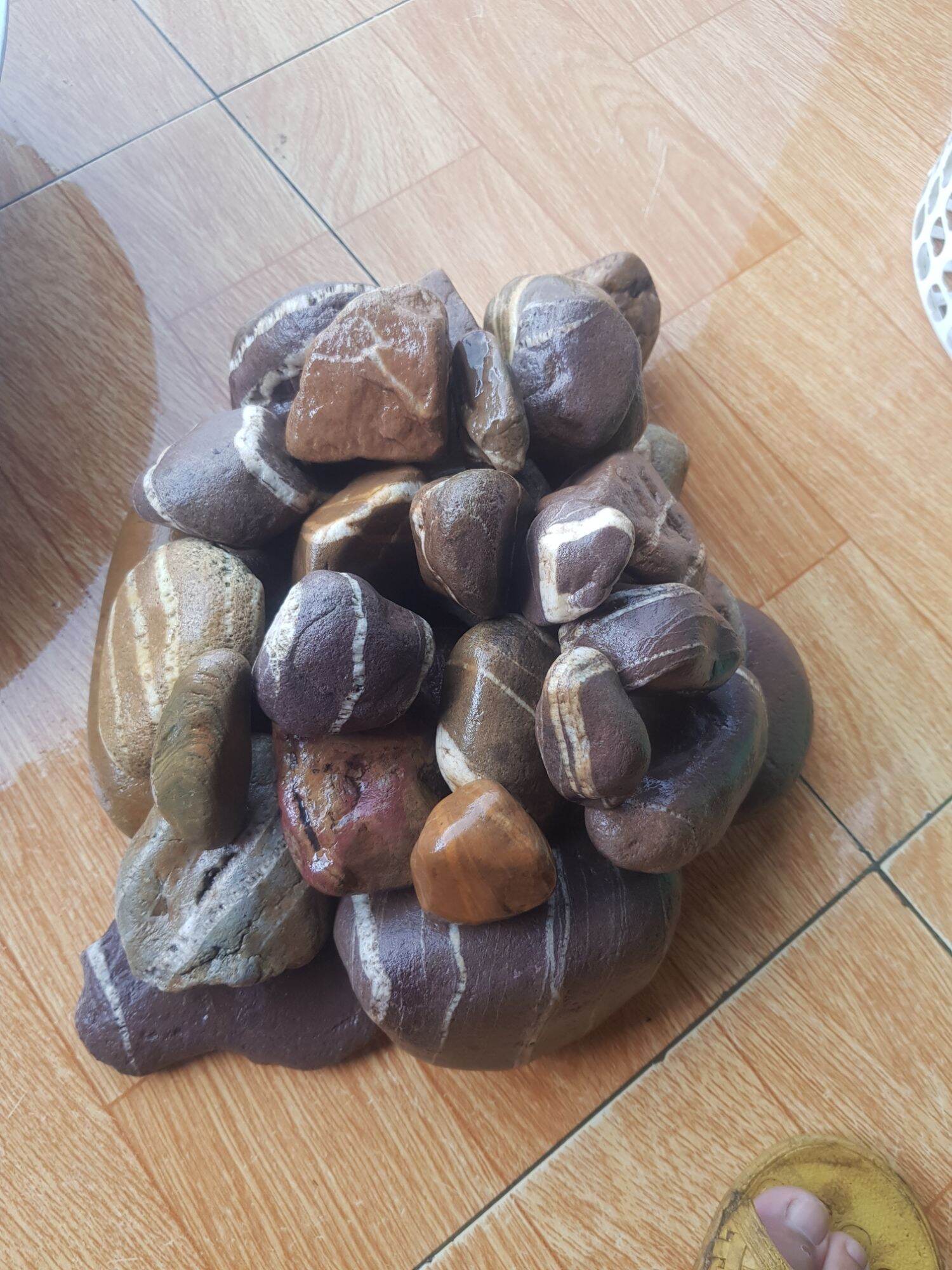 Đá Cuội Vân Mây nhiều size - trang trí Bể Thuỷ Sinh, Bể Cá cảnh cực Đẹp , chậu hoa,chậu cảnh