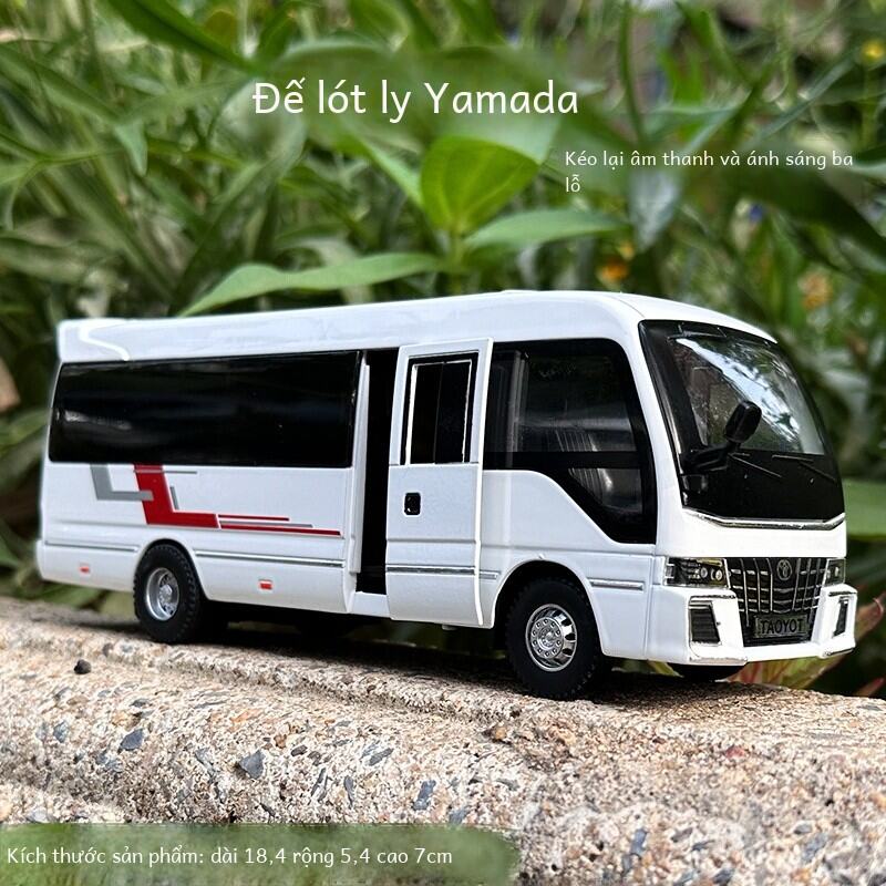 Shenghui 1/32 Toyota Coaster Hợp Kim Mô Hình Xe Buýt Trung Kích Thước Xe Kinh Doanh Âm Thanh Đèn Đồ Chơi Ô Tô Quốc Sưu Tập Mô Hình Tĩnh