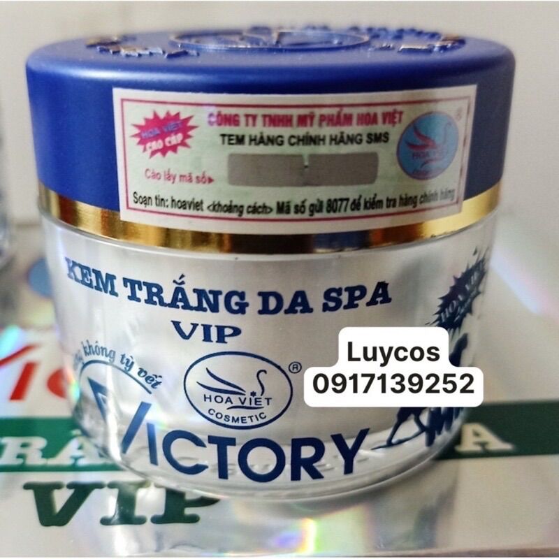 Kem hoa việt trắng da spa victory