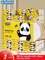 blueguan | Giấy Thấm Bằng Sợi Tre 4 Lớp 74 Miếng