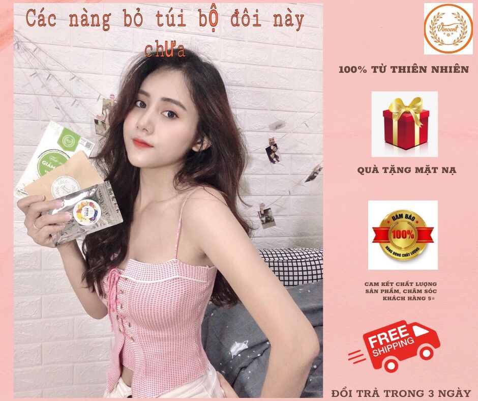 Giảm cân VINCENT liệu trình 15 ngày tặng 10viên detox giảm mỡ bụng an toàn- hiệu quả